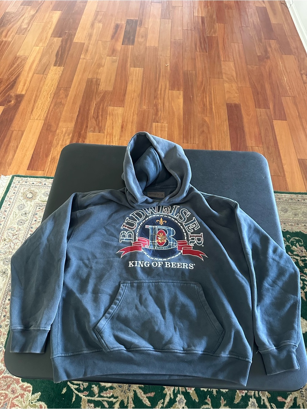 Abercrombie & Fitch Budweiser Men's Navy Hooded Sweatshirt Pullover Medium